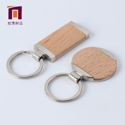 木质钥匙扣 厂家批发制作公司礼品LOGO方形木头个性钥匙扣