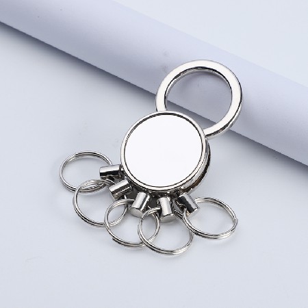 Creative three ring, five ring, multi ring keychain, circular hanging ring keychain, practical and personalized keychain