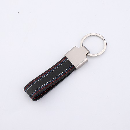 Zinc Alloy Leather Keychain Metal PU Leather Cowhide Keychain Creative Car Logo Gift Leather Keychain