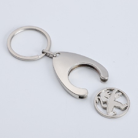 Factory Direct Wholesale Creative Gifts New Personalized Token Metal Keychain 4S Store Car Logo Token Keychain