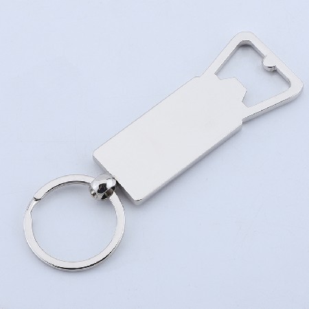 Dropping adhesive sticker bottle opener personalized creative processing metal keychain advertising gift keychain