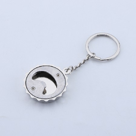 Metal bottle cap shape bottle opener, beer cap opener, zinc alloy bottle opener, keychain, sticker and adhesive drop