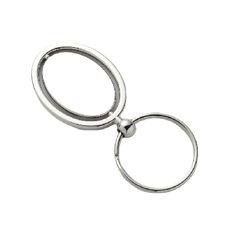 Elliptical Rotating Metal Keychain Nameplate Keychain Creative Gift Keyring Hanger Processing LOGO