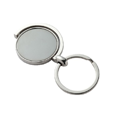 Half circle rotating metal keychain creative gift car pendant logo nameplate processing keychain wholesale