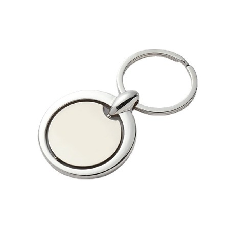 Circular Rotating Metal Keychain Creative Gift Car Hanger Pattern Processing Keychain Wholesale